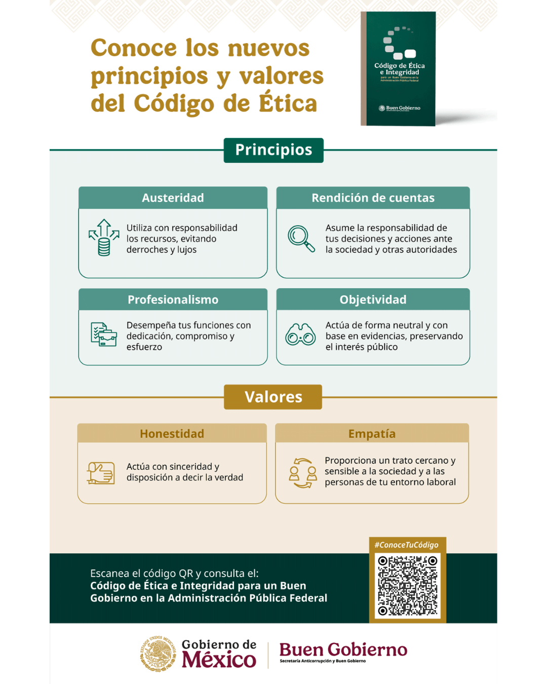 Conoce los principios y valores del código de ética
