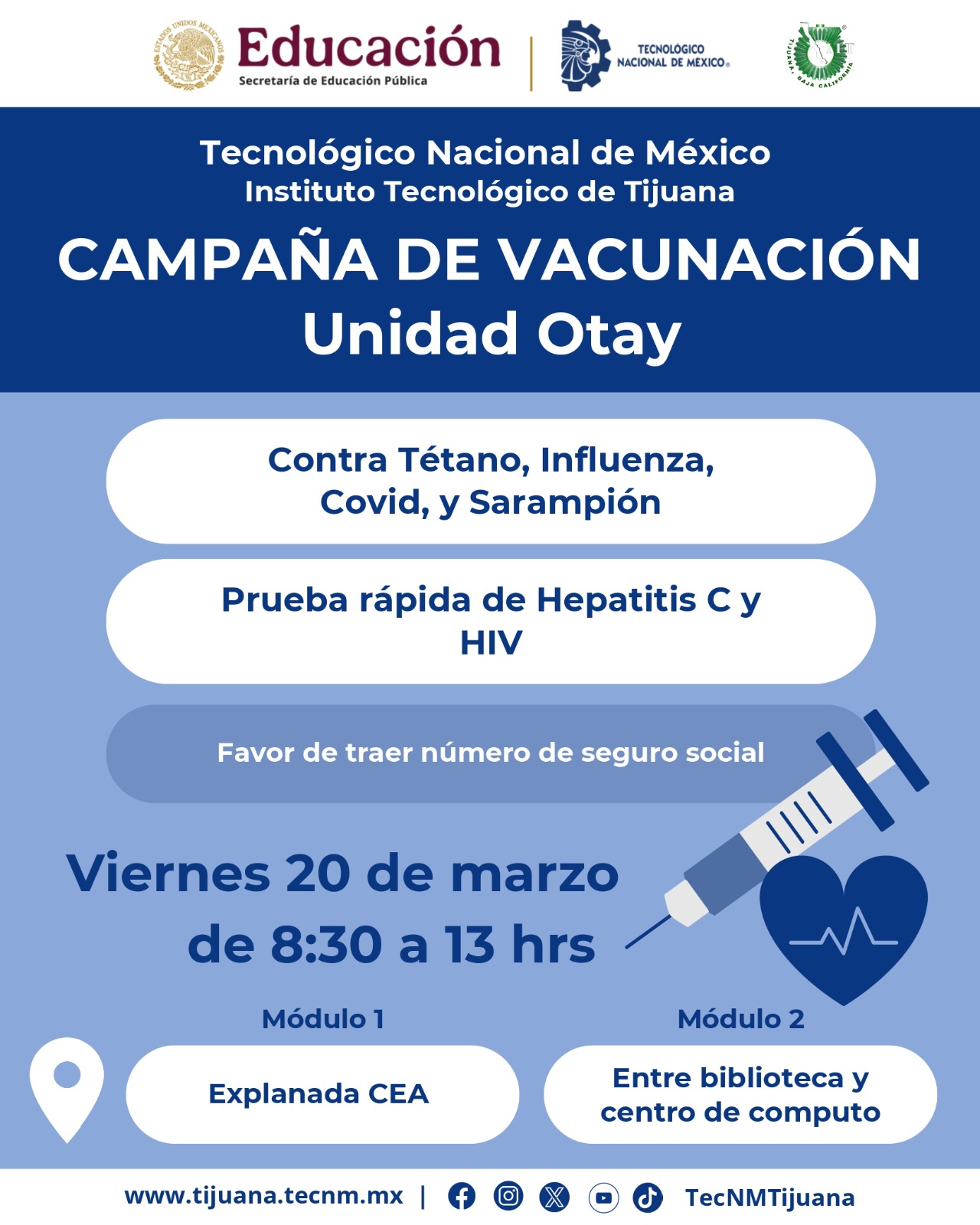 Campaña de vacunación unidad Otay