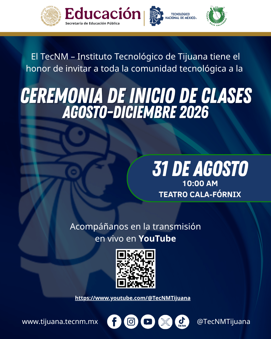Invitación a Ceremonia de inicio de clases