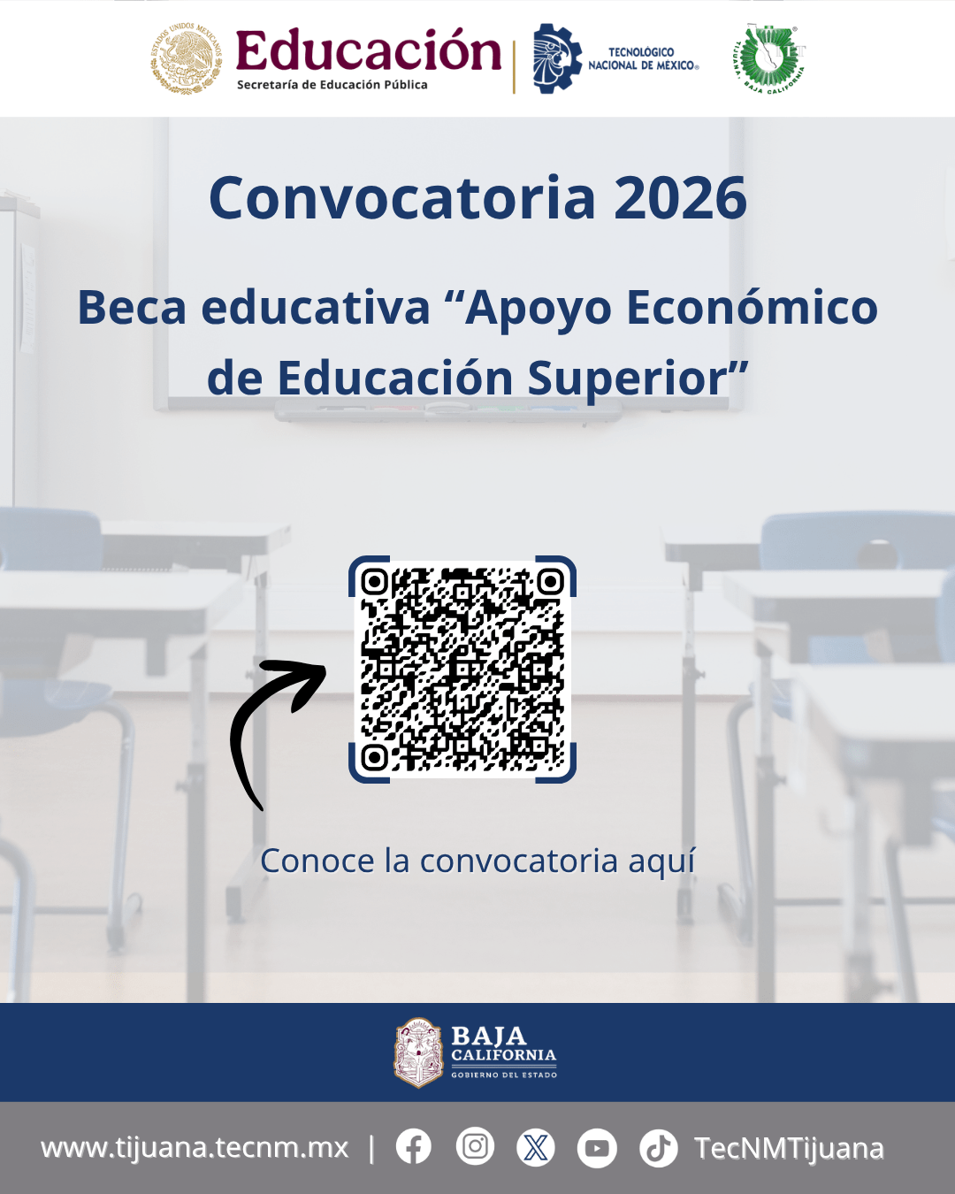 Convocatoria 2026 de la Beca Educativa “Apoyo Económico de Educación Superior”