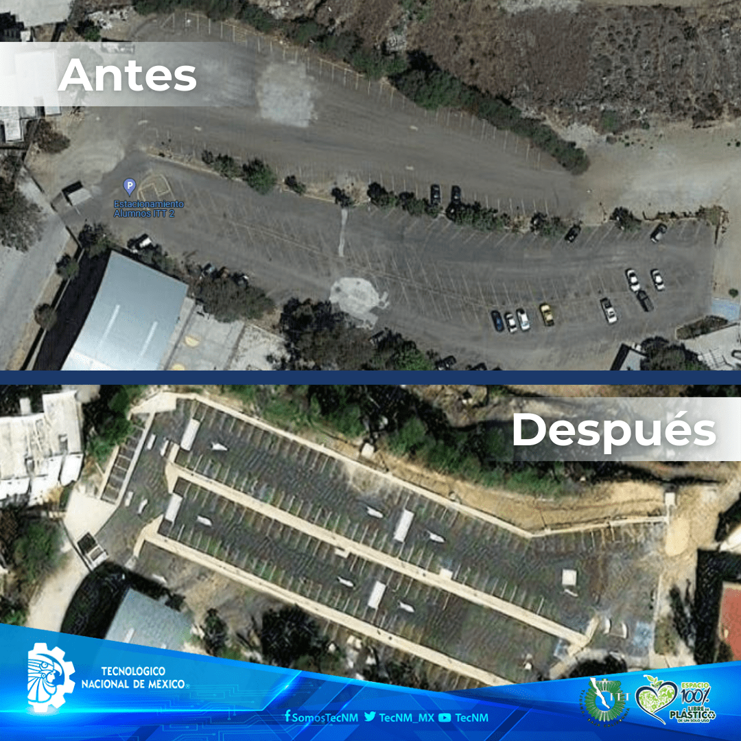 Mejoras y Adecuaciones Realizadas en el Estacionamiento para Estudiantes junto al Teatro Cala-Fórnix