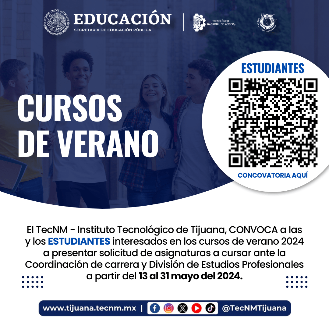 Convocatoria para cursos de verano 2024 dirigida a la comunidad estudiantil